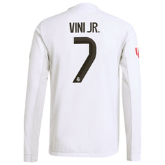 Vini Jr. Real Madrid adidas 2025/26 Home Long Sleeve Jersey - White