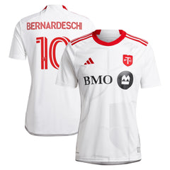 adidas Federico Bernardeschi Toronto FC jersey white with red accents and sponsor logos