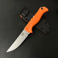 knivescollection™ bm hunt meatcrafter fixed-blade utility knife – cpm-154 steel, grivory handle