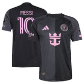 adidas Lionel Messi Inter Miami jersey 2025 in black with pink logo and number 10 design