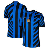 Nike Inter Milan 2025 home jersey in blue and black stripes with team crest and Nike logo