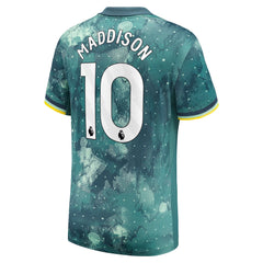 Nike James Maddison Tottenham jersey 2025 with number 10 in teal and white design