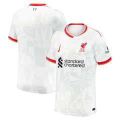Liverpool Nike 2025 third Custom jersey in white with red and yellow accents and sponsor logos