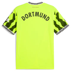 Puma Borussia Dortmund 2024 jersey in bright yellow with Dortmund text on back and black sleeve accents