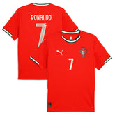 Puma Cristiano Ronaldo Portugal jersey 2025 in red with number 7 and national team crest