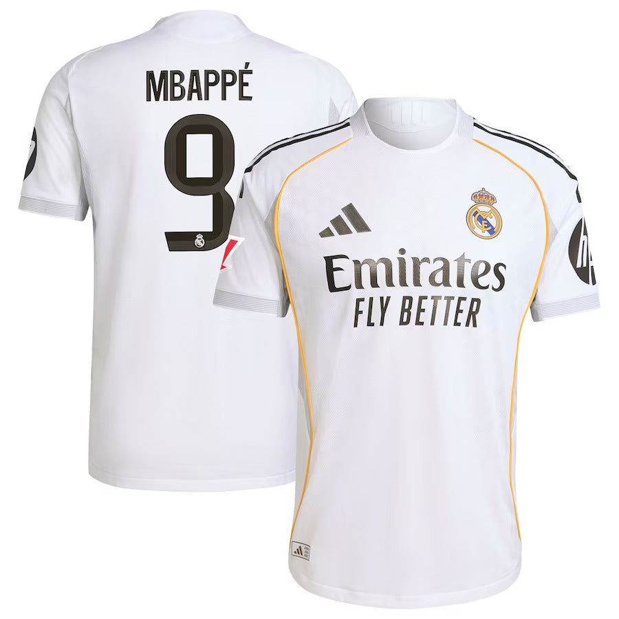 Kylian Mbappé Real Madrid adidas 2025/26 Home Jersey - White