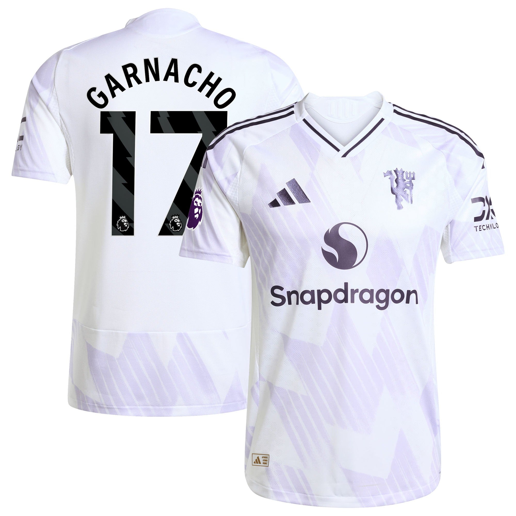 Alejandro Garnacho Manchester United adidas 2025/26 Away Player Jersey - White