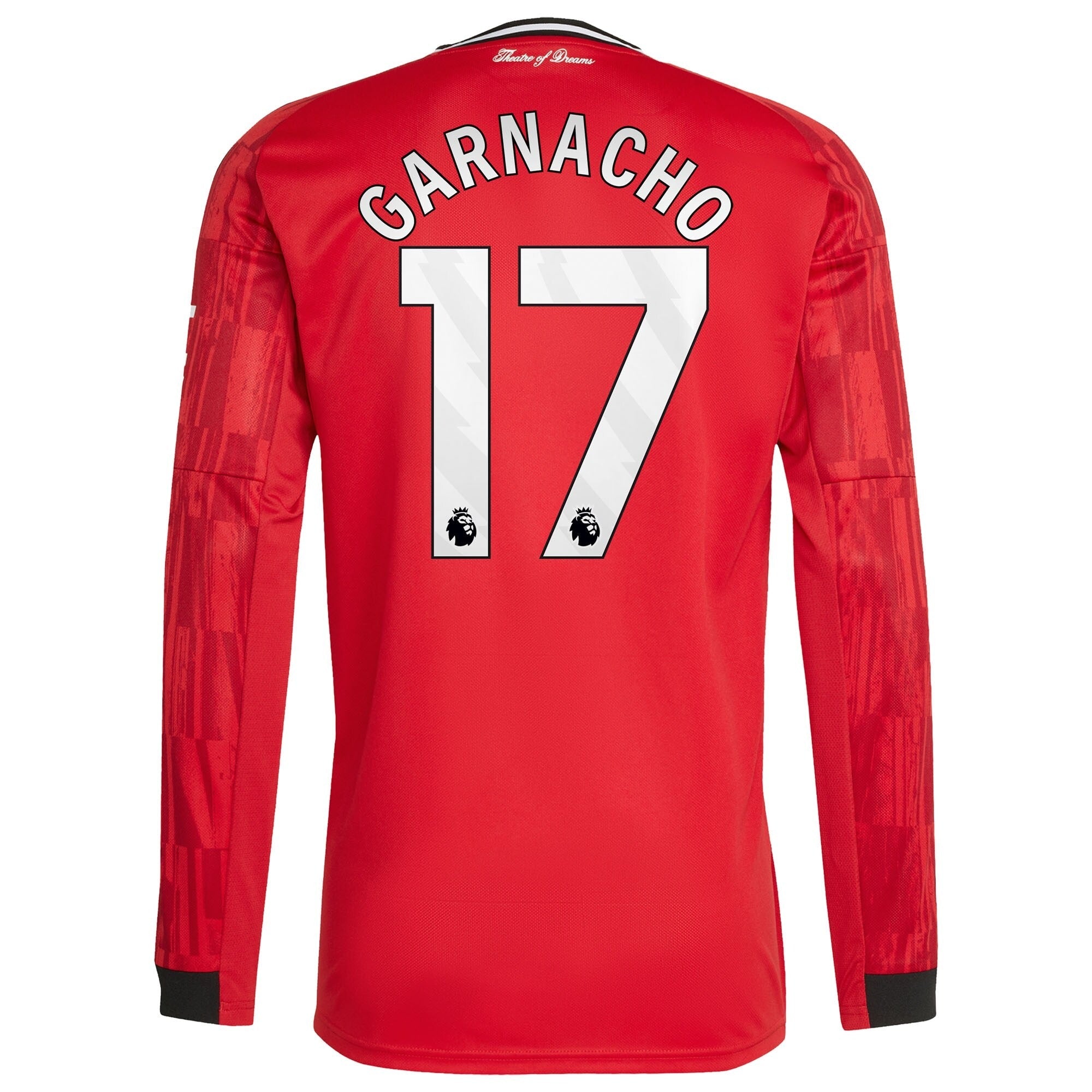 Alejandro Garnacho Manchester United adidas Home 2025/26 Player Long Sleeve Jersey - Red
