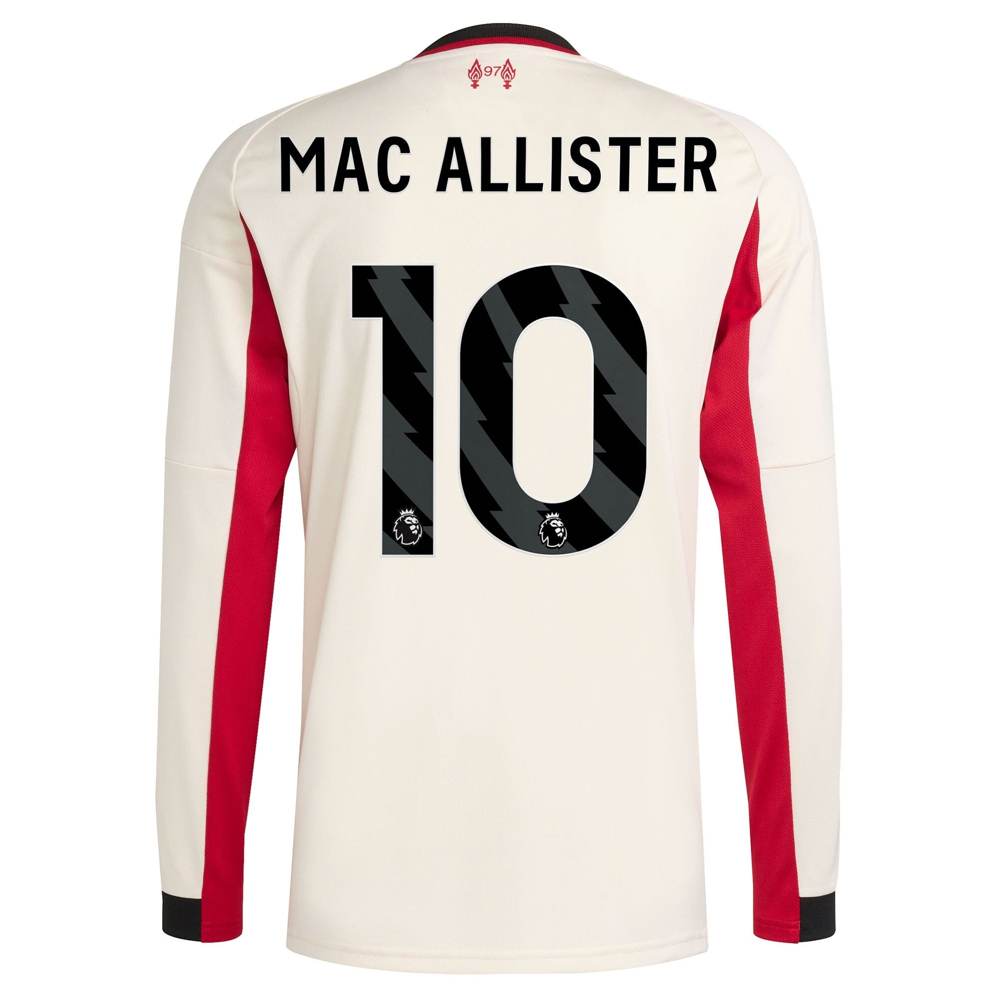 Alexis Mac Allister Liverpool adidas 2025/26 Away Long Sleeve Player Jersey - White