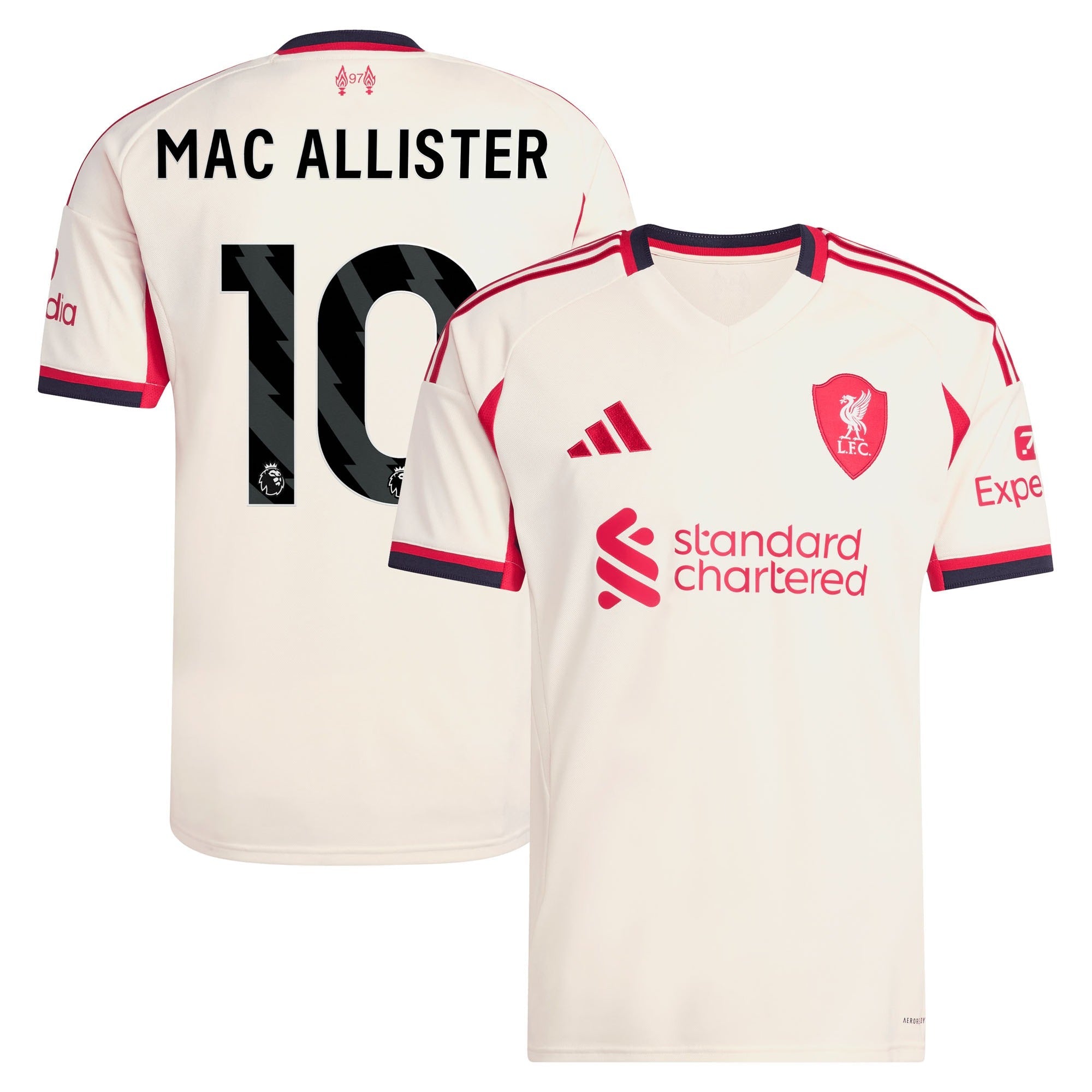 Alexis Mac Allister Liverpool adidas 2025/26 Away Player Jersey - White