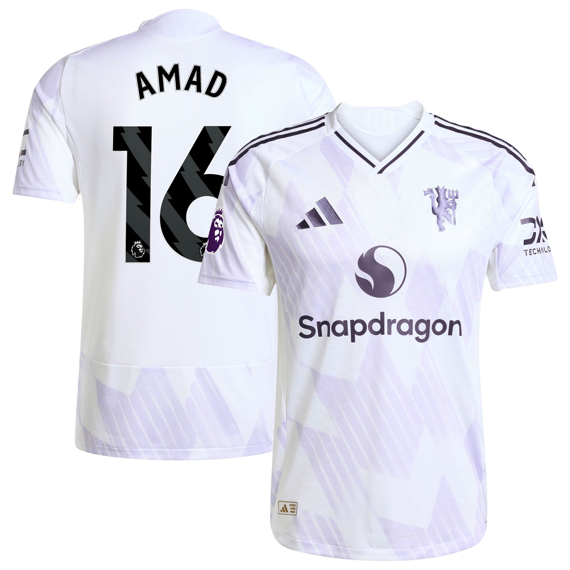 Amad Diallo Manchester United adidas 2025/26 Away Player Jersey - White