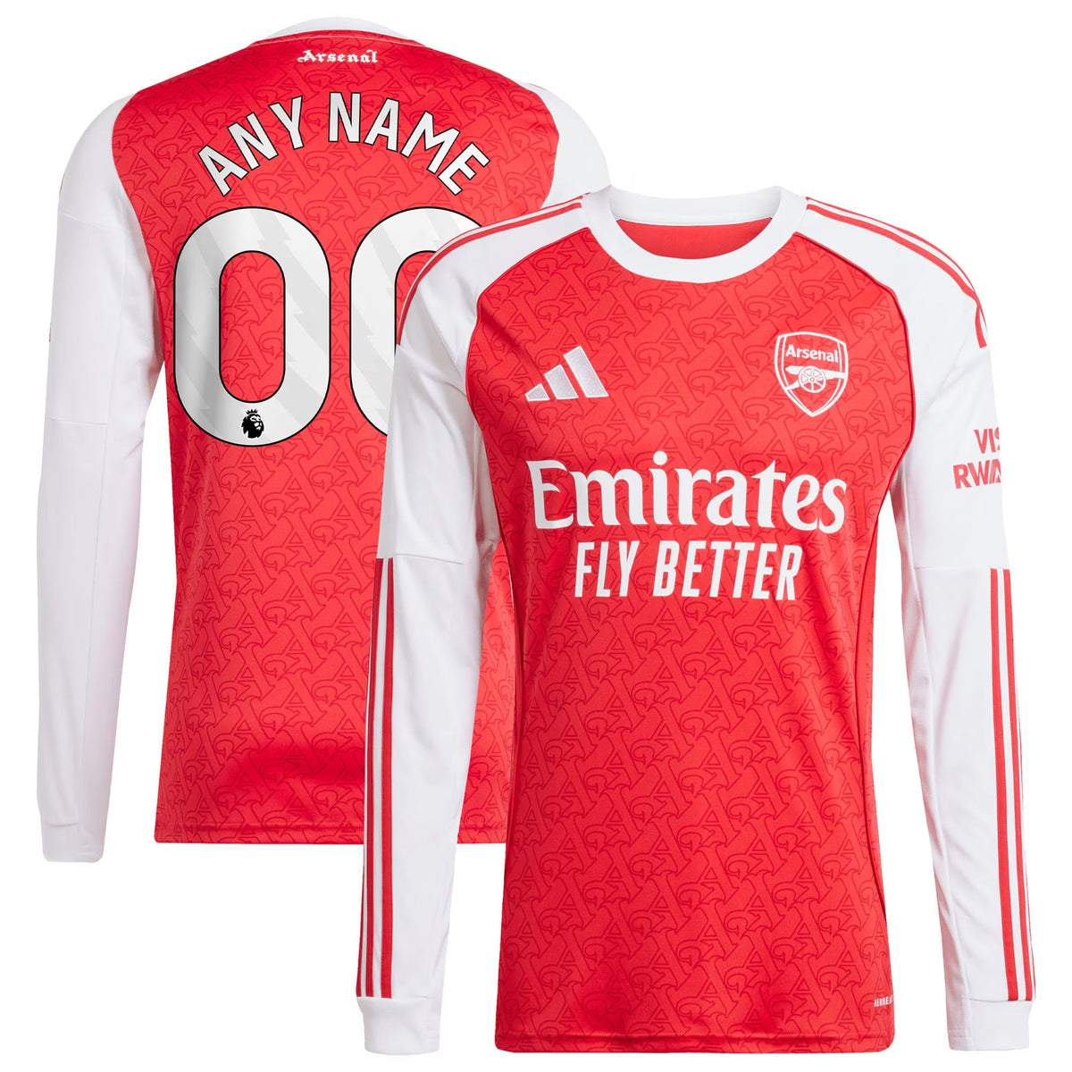 Arsenal adidas 2025/26 Home Long Sleeve Custom Jersey - Red