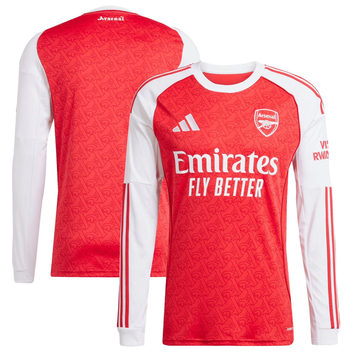 Arsenal adidas 2025/26 Home Long Sleeve Jersey - Red