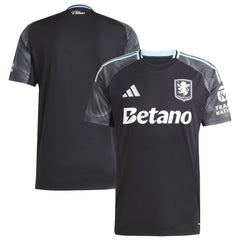 Aston Villa adidas 2025/26 Away Jersey - Black