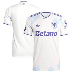 Aston Villa adidas 2025/26 Third Custom Jersey - White