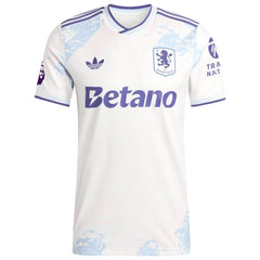 Aston Villa adidas 2025/26 Third Custom Jersey - White