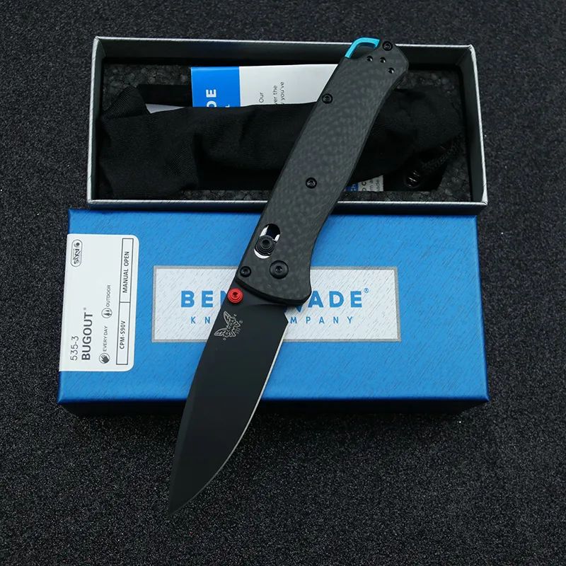 BENCHMADE BM 5353 Bugout Hunting Pocket Knife Black