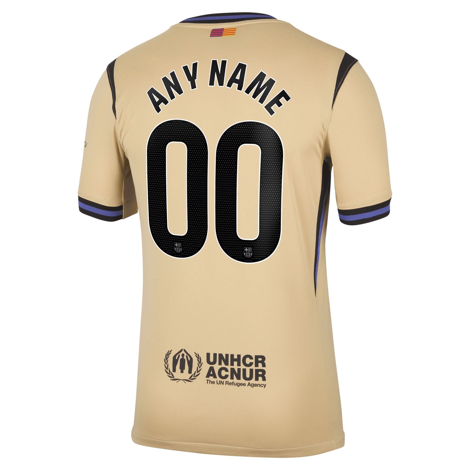 Barcelona 2025/26 Away Stadium Custom Jersey - Gold
