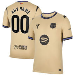 Barcelona 2025/26 Away Stadium Custom Jersey - Gold