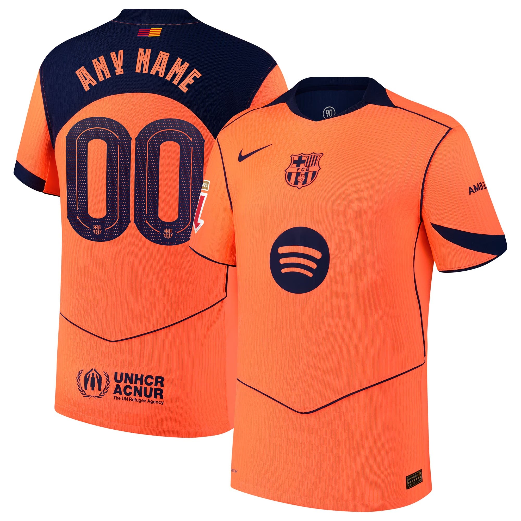 Barcelona Nike 2025/26 Third Custom Jersey - Orange