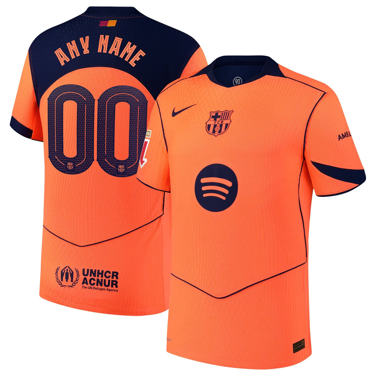 Barcelona Nike 2025/26 Third Custom Jersey - Orange