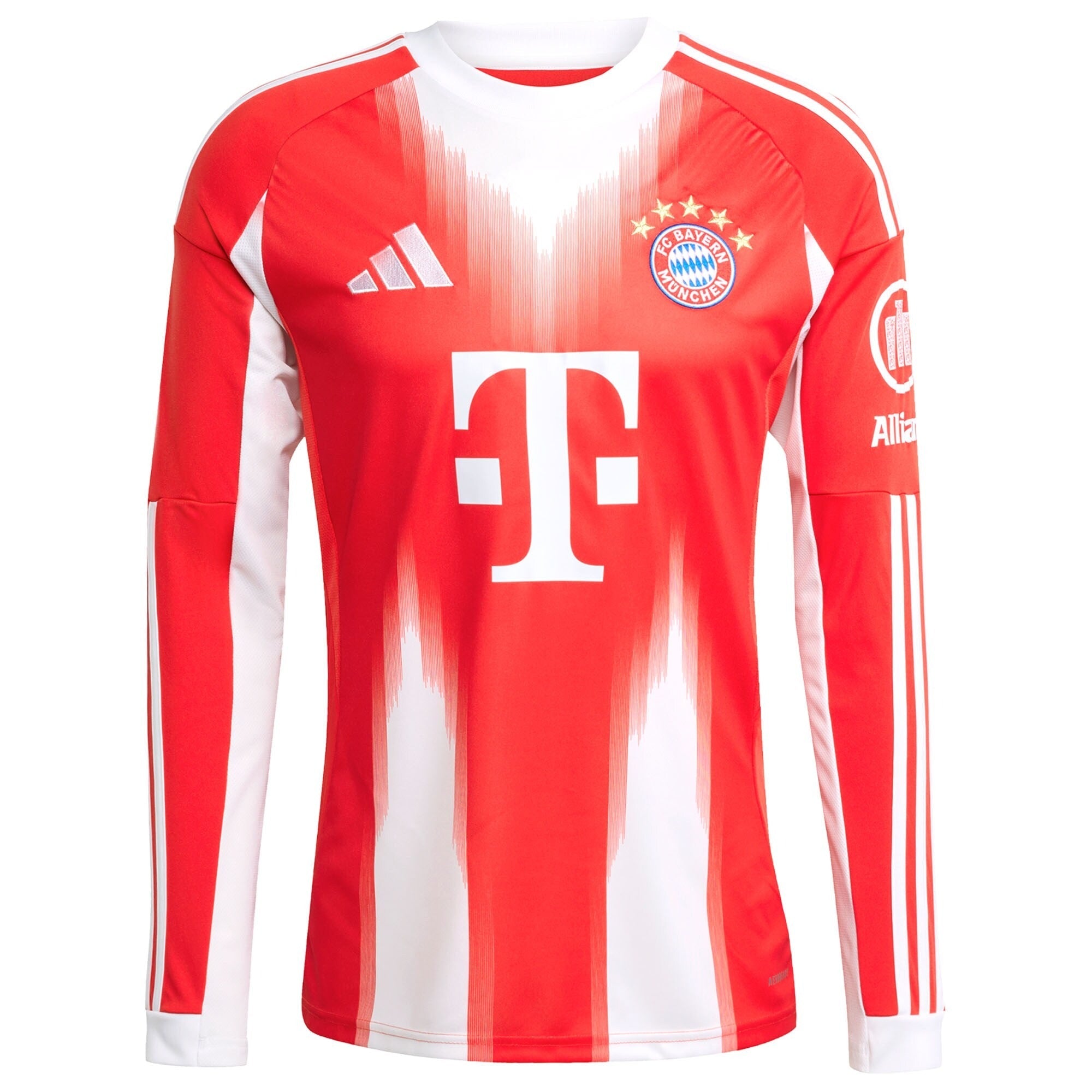 Bayern Munich adidas 2025/26 Home Long Sleeve Custom Jersey - Red