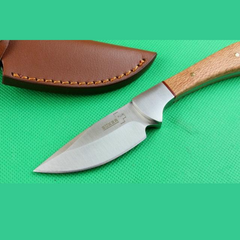 Boker Plus Bowie Fixed Blade Knife Wood Handle For Hunting