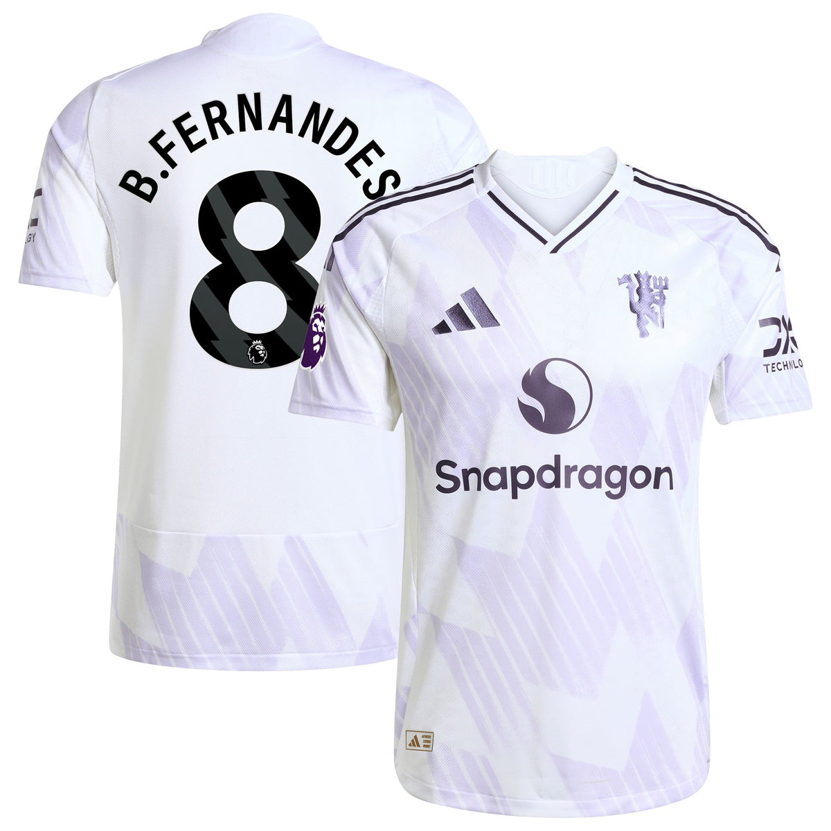 Bruno Fernandes Manchester United adidas 2025/26 Away Player Jersey - White