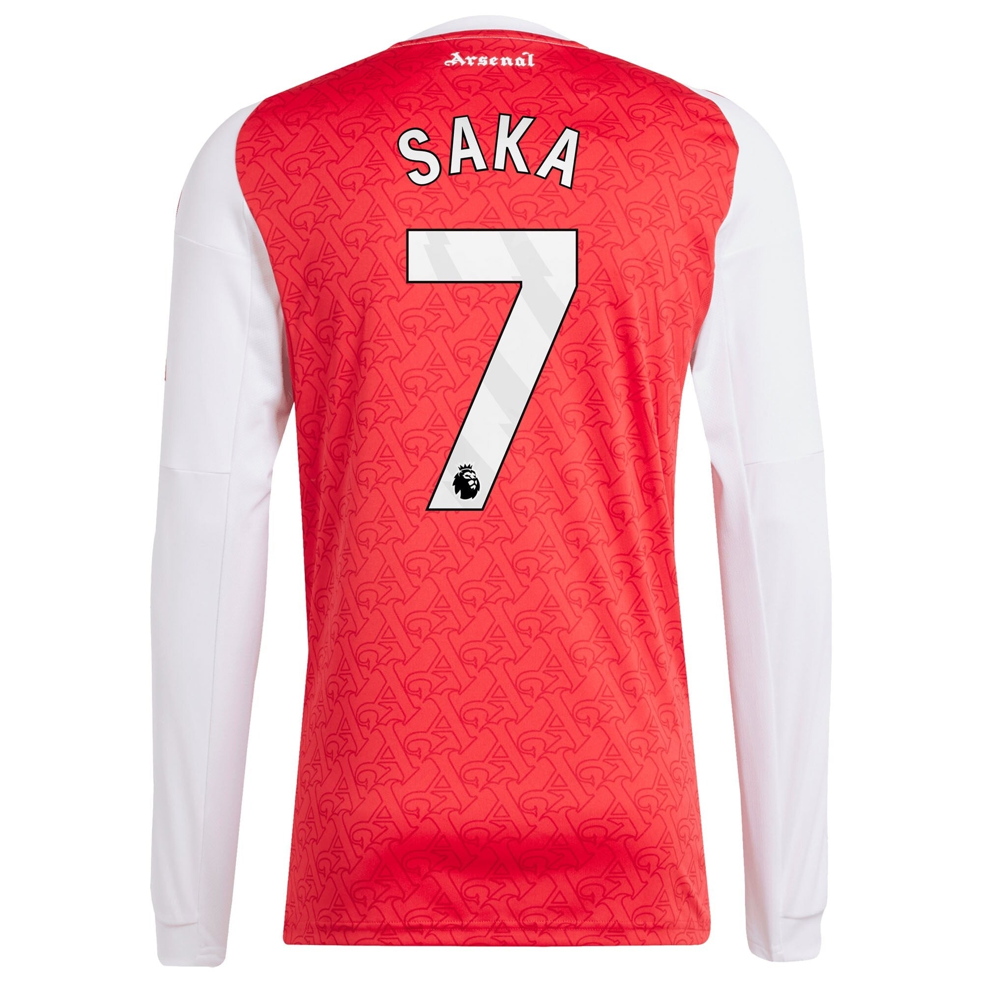 Bukayo Saka Arsenal adidas 2025/26 Home Long Sleeve Player Jersey - Red