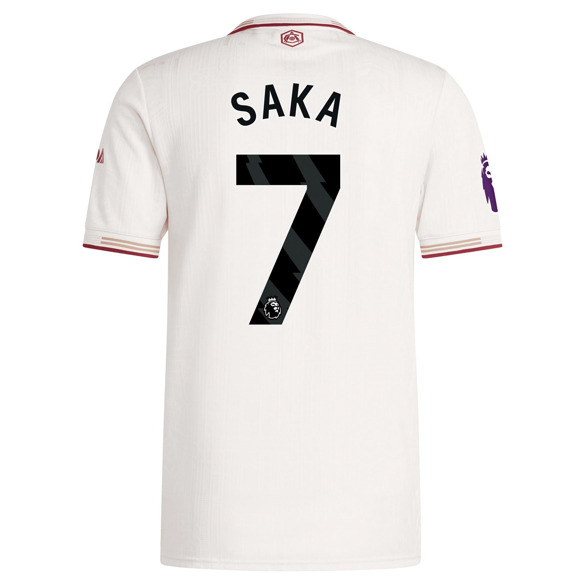 Bukayo Saka Arsenal adidas 2025/26 Third Player Jersey - White