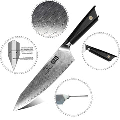 Chef Knife Damascus Steel High Carbon for cooking