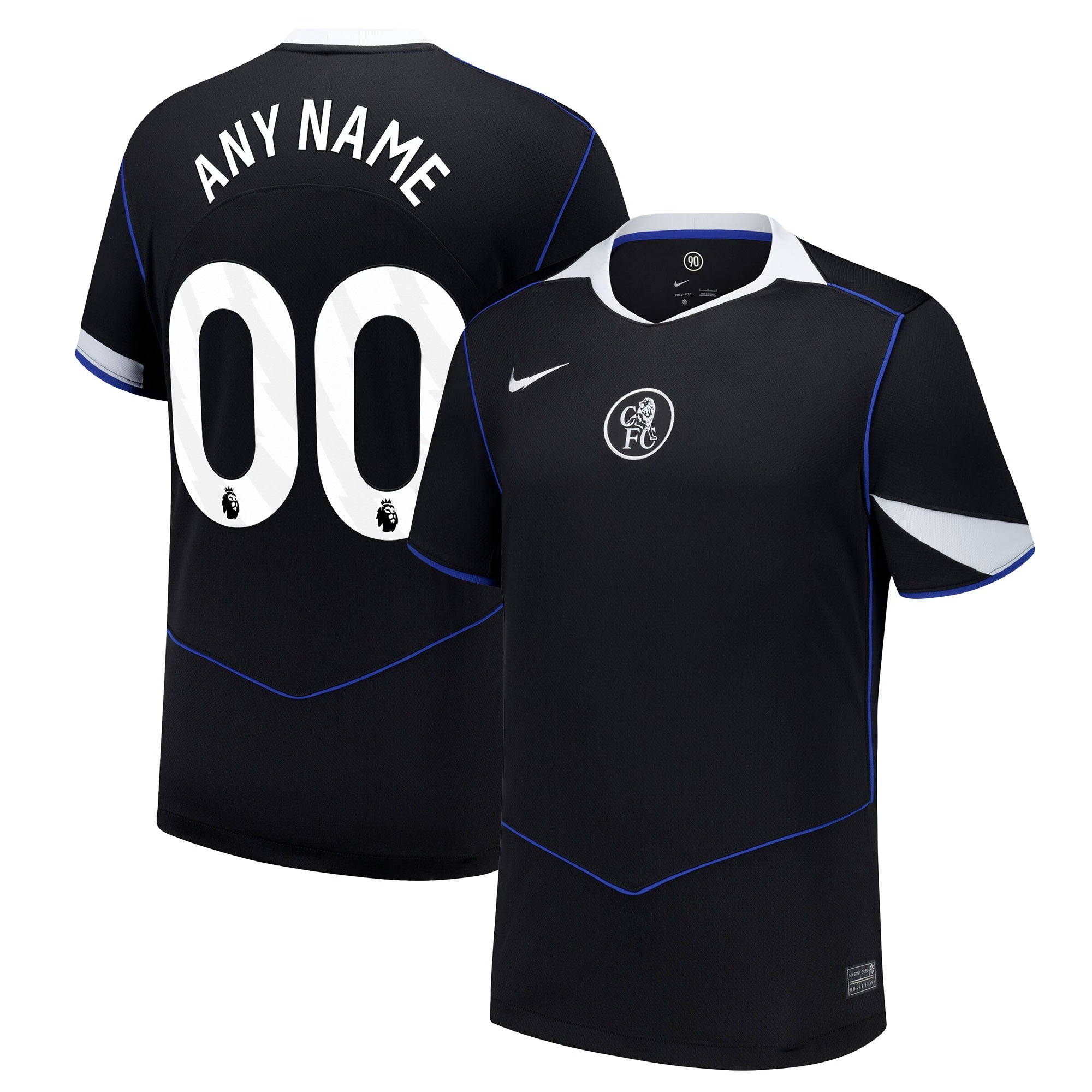 Chelsea Nike 2025/26 Third Custom Jersey - Black