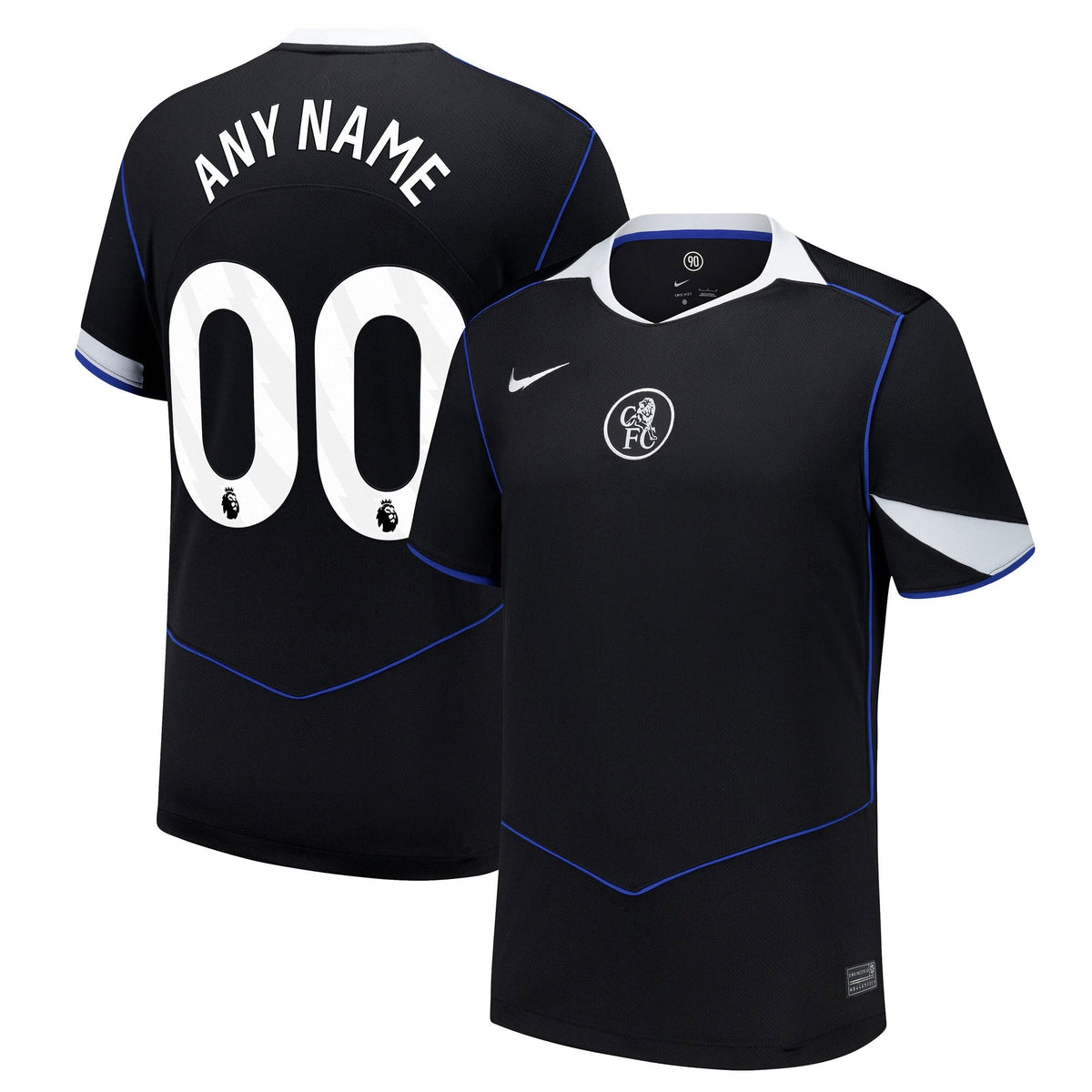 Chelsea Nike 2025/26 Third Custom Jersey - Black