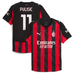 Christian Pulisic AC Milan Puma 2025/26 Home Player Jersey - Red