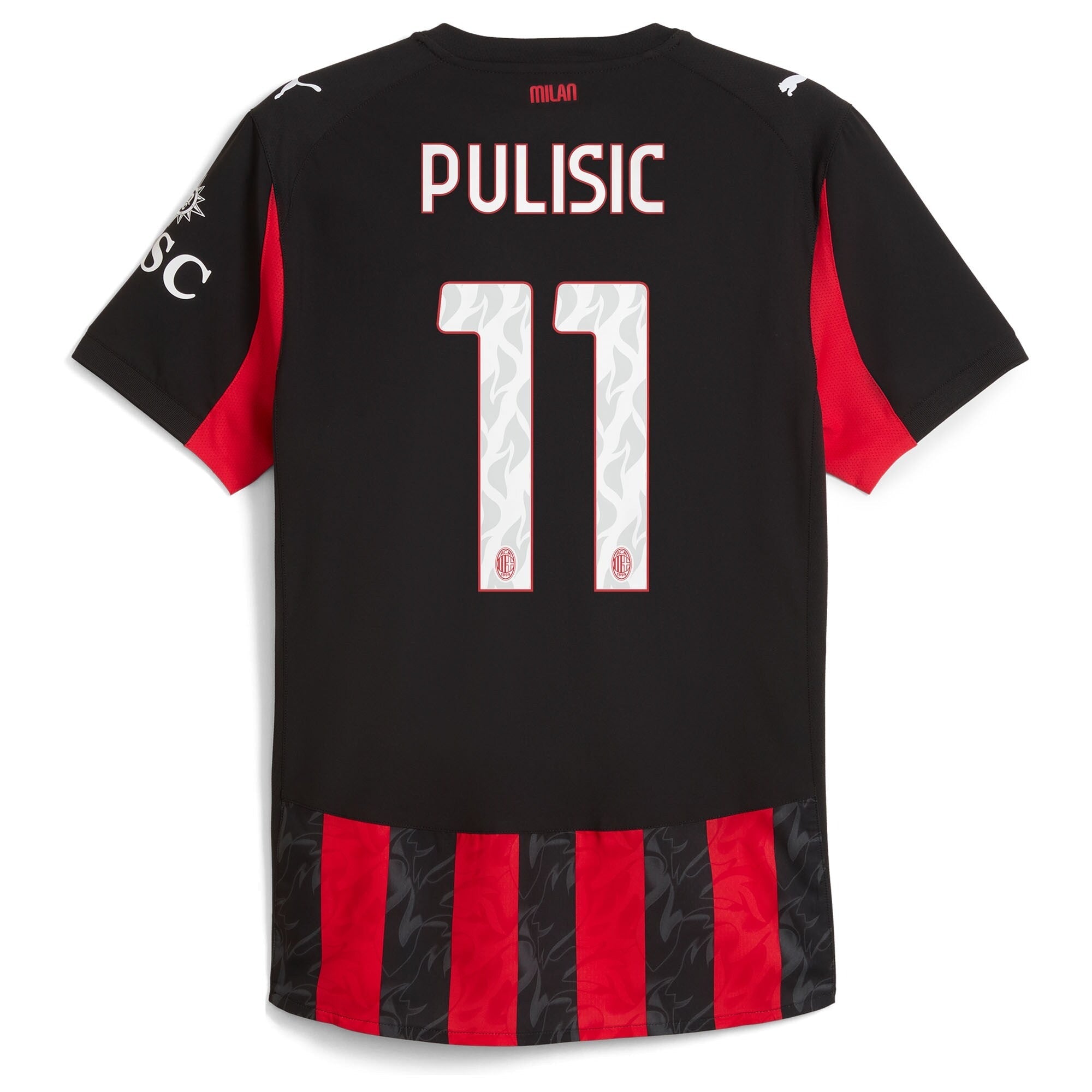 Christian Pulisic AC Milan Puma 2025/26 Home Player Jersey - Red