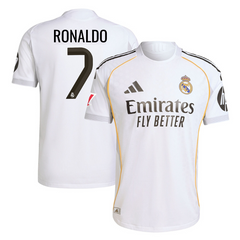 Cristiano Ronaldo 7 Real Madrid adidas 2025/26 Home Jersey - White