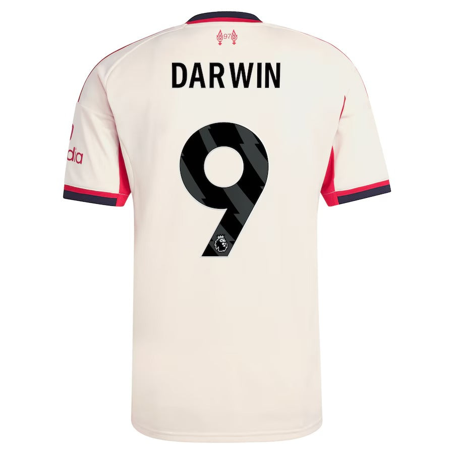Darwin Núñez Liverpool adidas 2025/26 Away Player Jersey - White