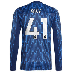 Declan Rice Arsenal adidas 2025/26 Away Long Sleeve Player Jersey - Blue