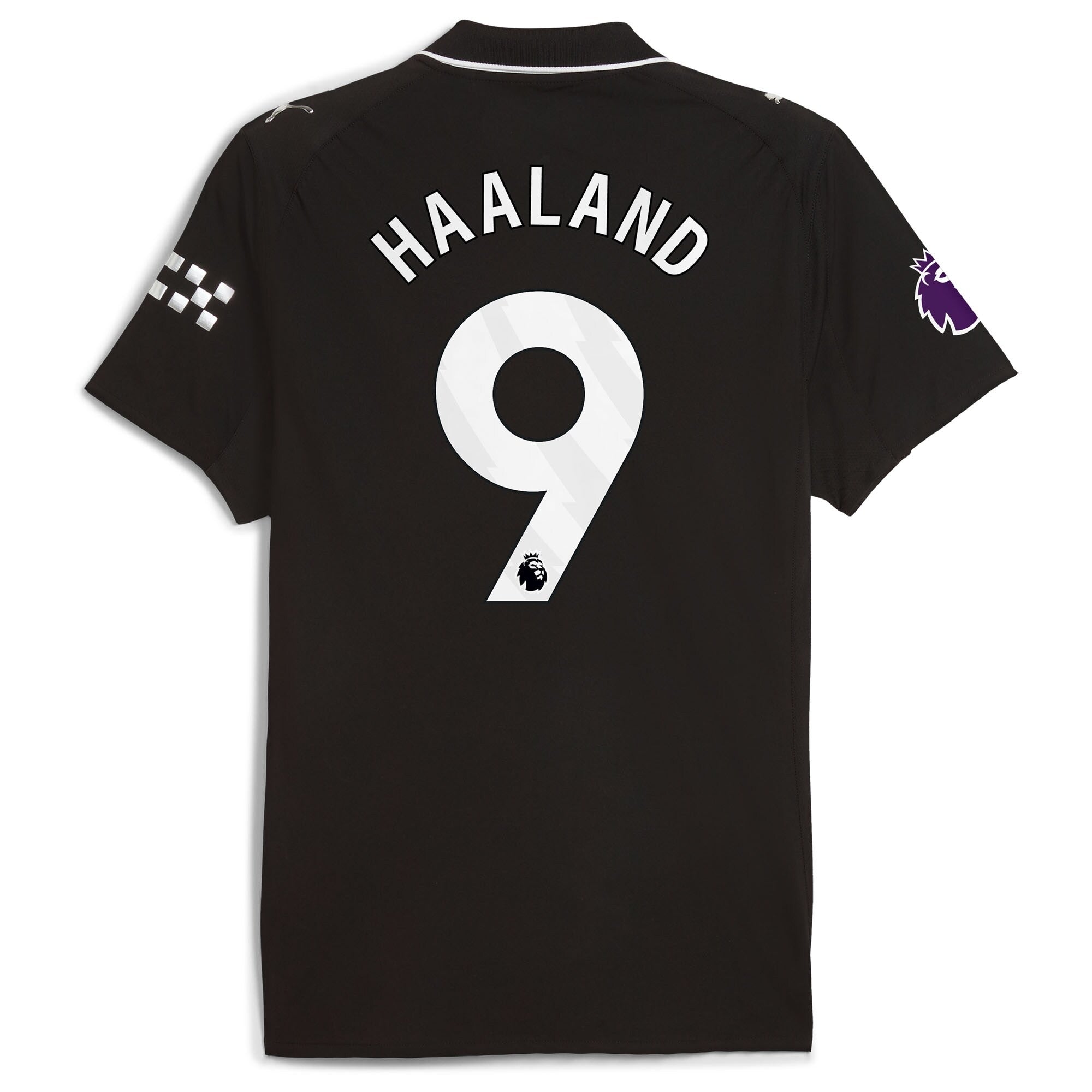 Erling Haaland Manchester City Puma 2025/26 Away Player Jersey - Black