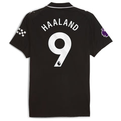 Erling Haaland Manchester City Puma 2025/26 Away Player Jersey - Black