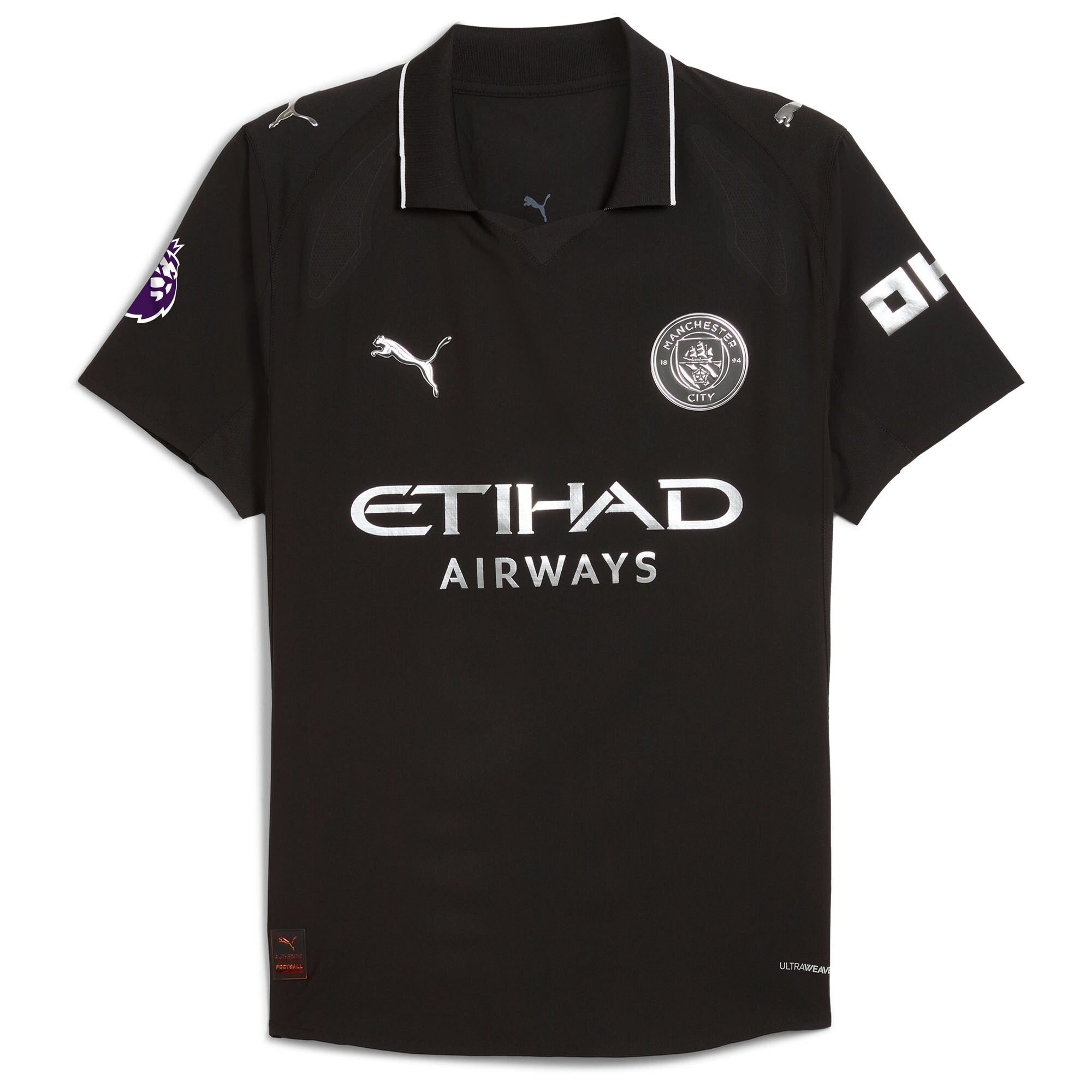Erling Haaland Manchester City Puma 2025/26 Away Player Jersey - Black
