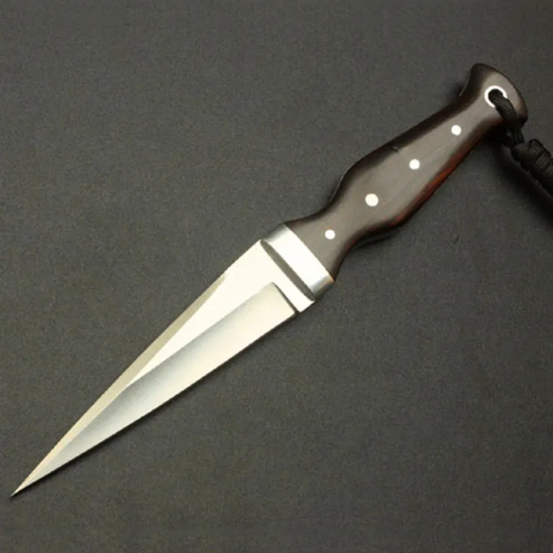 Fixed blade knife aus10a 60hrc satin blade For Hunting