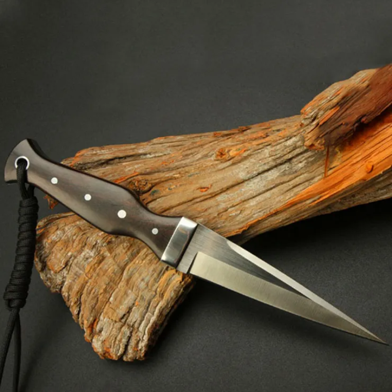 Fixed blade knife aus10a 60hrc satin blade For Hunting