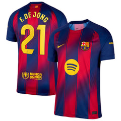 Frenkie de Jong Barcelona Nike 2025/26 Home Jersey - Navy