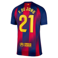 Frenkie de Jong Barcelona Nike 2025/26 Home Jersey - Navy