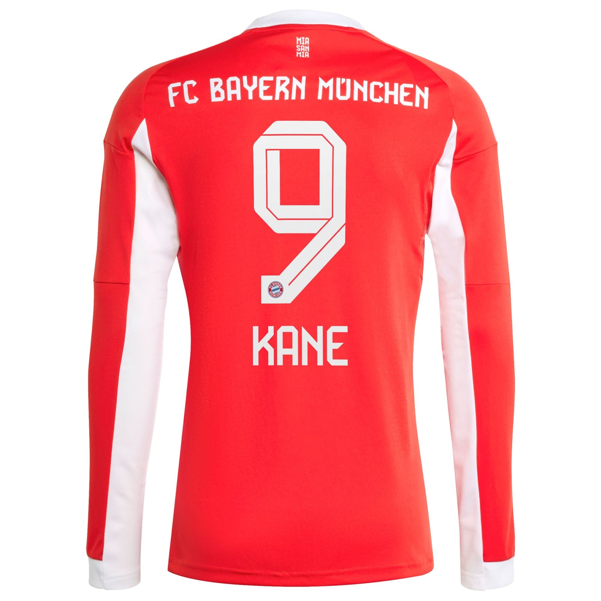 Harry Kane Bayern Munich Adidas 2025/26 Home Long Sleeve Jersey - Red