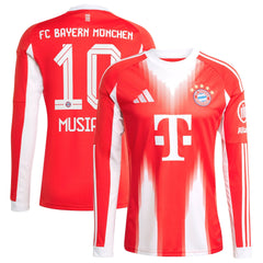 Jamal Musiala Bayern Munich adidas Home 2025/26 Long Sleeve Player Jersey - Red