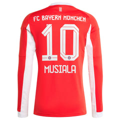 Jamal Musiala Bayern Munich adidas Home 2025/26 Long Sleeve Player Jersey - Red