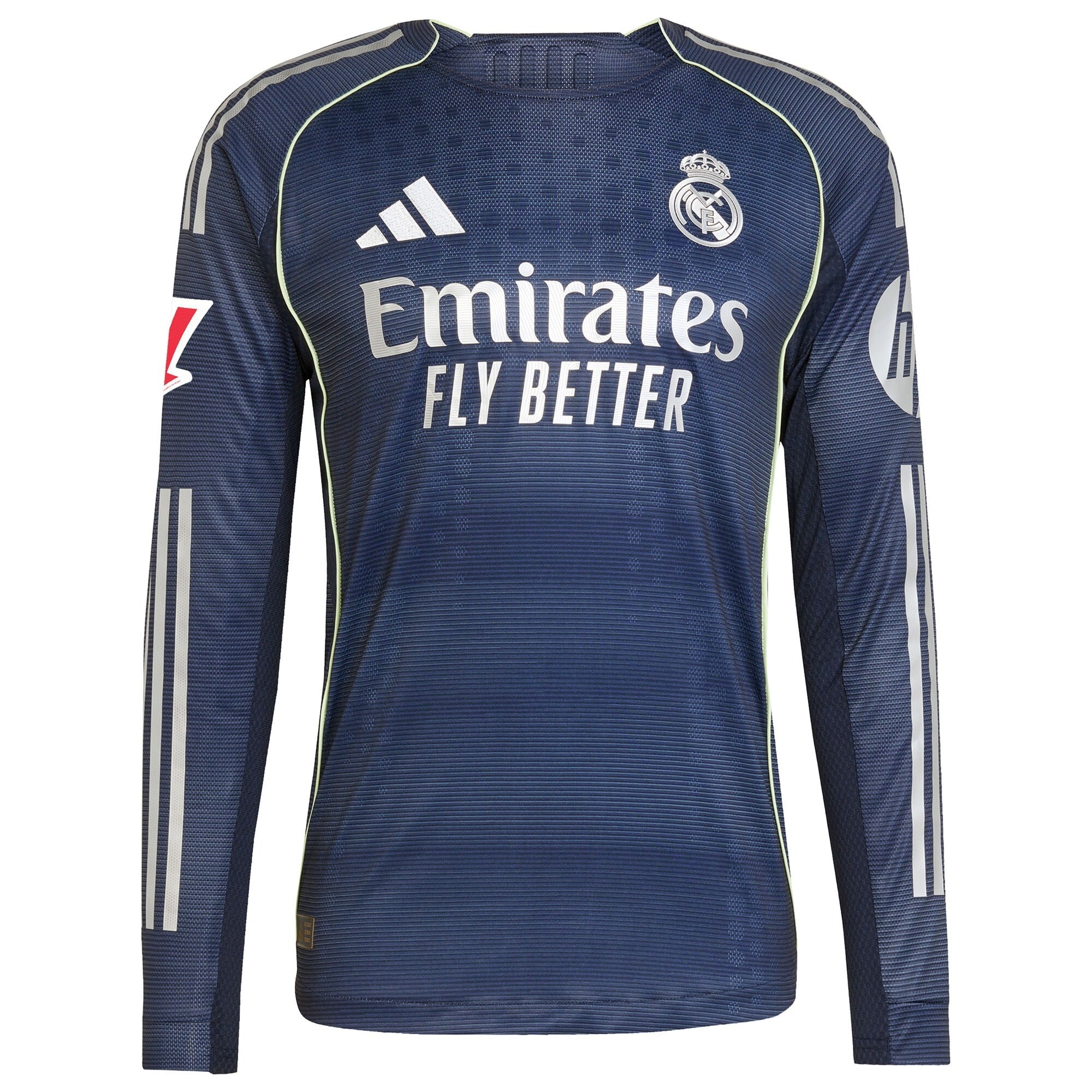 Jude Bellingham Real Madrid adidas 2025/26 Away Long Sleeve Player Jersey - Blue