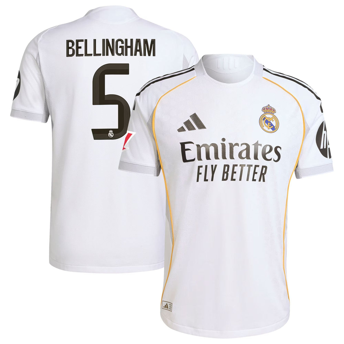 Jude Bellingham Real Madrid adidas 2025/26 Home Authentic Jersey - White